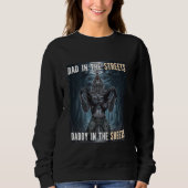 Daddy in den Schafen Funny Alpha Werwolf Wolf Meme Sweatshirt (Vorderseite)