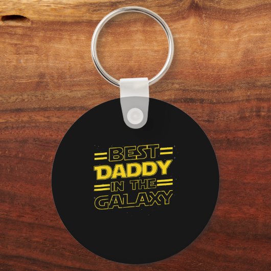 Daddy In The Galaxy Funny Fathers Day Gift For Men Schlüsselanhänger (Vorderseite)
