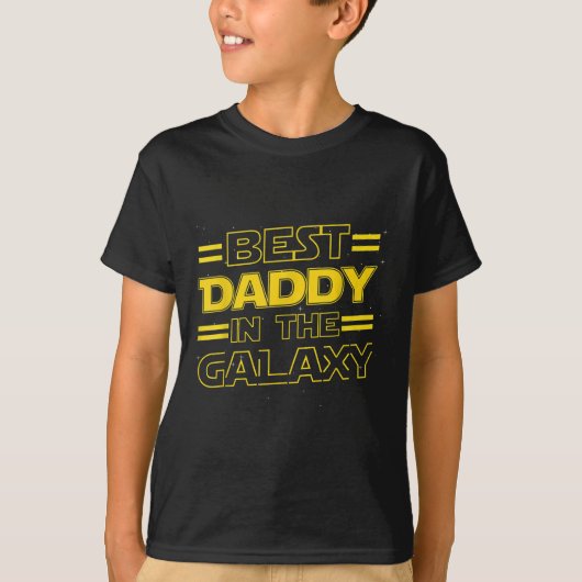 Daddy In The Galaxy Funny Fathers Day Gift For Men T-Shirt (Vorderseite)