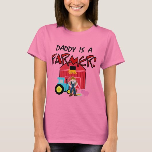 Daddy is a Farmer Tshirts and Gifts (Vorderseite)