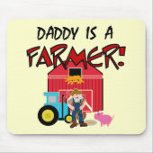 Daddy is a Farmer Tshirts and Gifts Mousepad (Vorne)