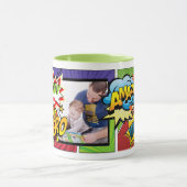 DADDY Is My SUPERHERO Custom PHOTO COMIC Tasse (Zentrum)