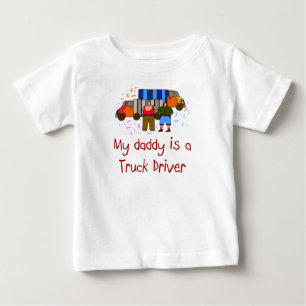Daddy ist ein Lkw-Shirt Baby T-shirt