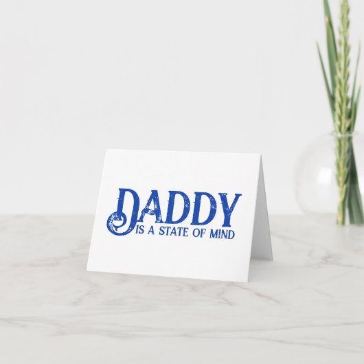 Daddy ist ein Staat von Mind Funny Playful Dankeskarte (Vorderseite)