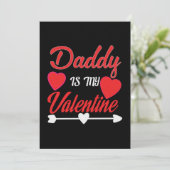 Daddy ist mein Valentine Einladung (Stehend Vorderseite)