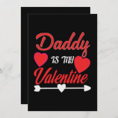 Daddy ist mein Valentine Einladung (Vorne/Hinten)