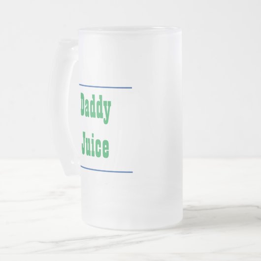 Daddy Juice Mattiert Glass Tasse (Vorderseite Links)
