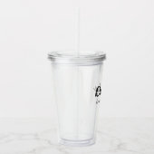 Daddy | Kinder benennen Modernes Vatertagskript Acryltrinkbecher (Rechts)