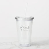 Daddy | Kinder benennen Modernes Vatertagskript Acryltrinkbecher (Rückseite)