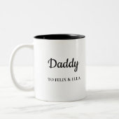 Daddy | Kindernamen des modernen Vaters Zweifarbige Tasse (Links)