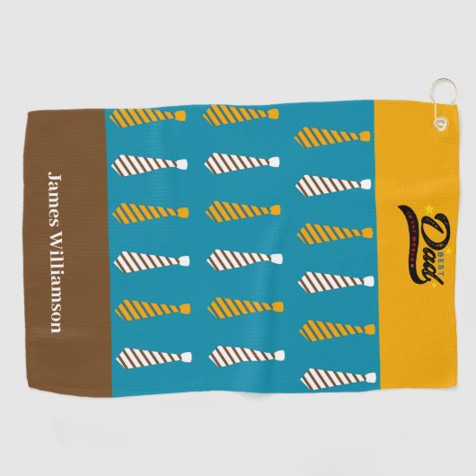 Daddy-Krawatte des Vaters anpassen Golfhandtuch (Horizontal)