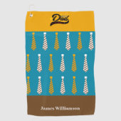 Daddy-Krawatte des Vaters anpassen Golfhandtuch (Vorderseite)