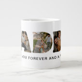 DADDY Letter Foto Collage Vatertag Jumbo-Tasse (Vorderseite)