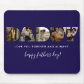 DADDY Letter Foto Collage Vatertag Mousepad (Vorne)