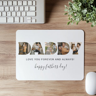 DADDY Letter Foto Collage Vatertag Mousepad