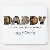 DADDY Letter Foto Collage Vatertag Mousepad (Vorne)