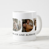 DADDY Letter Photo Collage Jumbo-Tasse (Vorderseite Rechts)