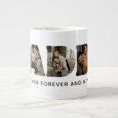 DADDY Letter Photo Collage Jumbo-Tasse (Vorderseite)