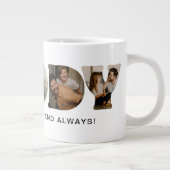 DADDY Letter Photo Collage Jumbo-Tasse (Rechts)