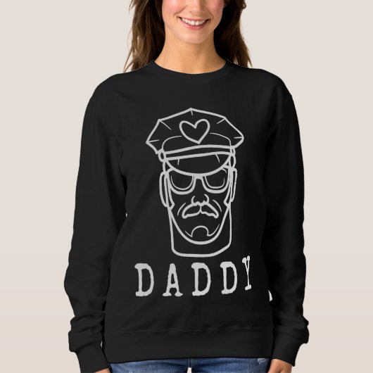 Daddy LGBTQ Gay Pride Leder-Daddy Sweatshirt (Vorderseite)