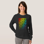 Daddy Lgbtq+ Rainbow Gay Pride Text Fade Graphic T-Shirt (Vorne ganz)