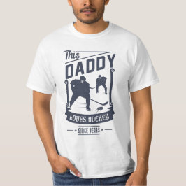 Daddy Lieben Hockey für Vatertag Geschenk T-Shirt