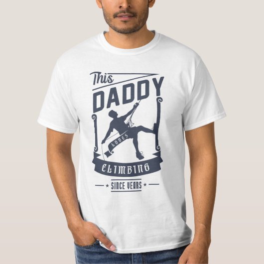 Daddy Lieben Klettern für Vatertag T-Shirt (Vorderseite)