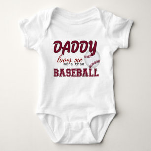 Daddy Lieben mich mehr als Baseball Baby Strampler