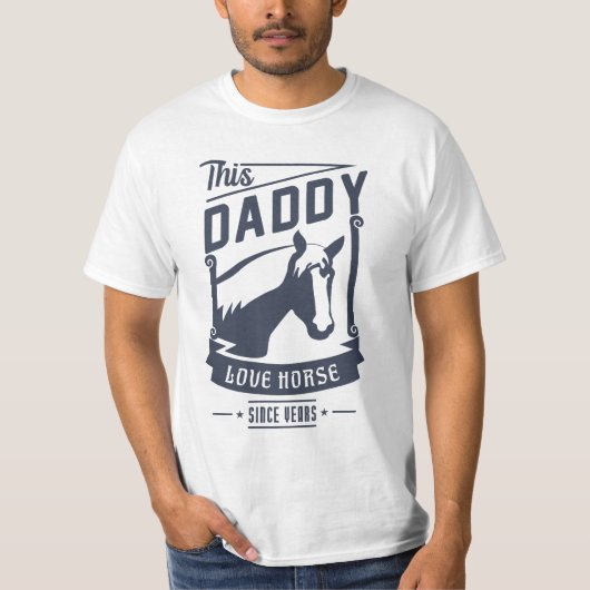Daddy Lieben Pferd für Vatertag Geschenk T-Shirt (Vorderseite)
