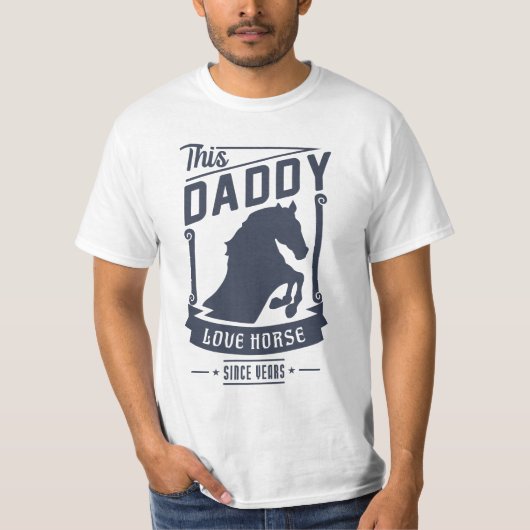 Daddy Lieben Pferd für Vatertag Geschenk T-Shirt (Vorderseite)