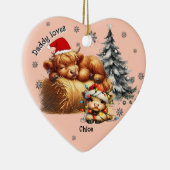 Daddy Lieben sein Kind personalisiert Keramik Ornament (Rechts)