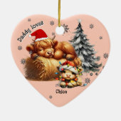 Daddy Lieben sein Kind personalisiert Keramik Ornament (Hinten)