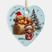 Daddy Lieben sein Kind personalisiert Keramik Ornament (Rechts)