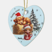 Daddy Lieben sein Kind personalisiert Keramik Ornament (Links)