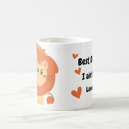 Daddy Lion Cub Vathers Day No Lion Kaffeetasse (Mittel)