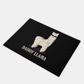 Daddy Llama Alpaca Funny Animal Lover Fußmatte (Schrägansicht)