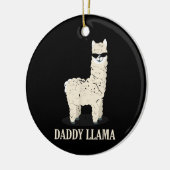 Daddy Llama Alpaca Funny Animal Lover Keramik Ornament (Links)