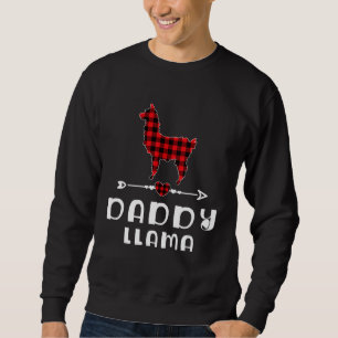 Daddy Llama Christmas Pajama Red Kariert Buffalo F Sweatshirt