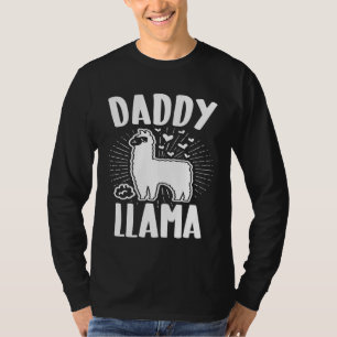 Daddy Llama Cool Animal Lover Papa T-Shirt Kinder