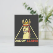 Daddy Llama Husband Cool Sunglasses Alpaca Vater Postkarte (Stehend Vorderseite)