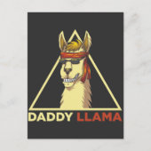 Daddy Llama Husband Cool Sunglasses Alpaca Vater Postkarte (Vorderseite)