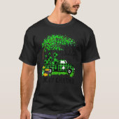 Daddy Lucky Charm Shamrock Graphic Truck St Patric T-Shirt (Vorderseite)