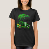 Daddy Lucky Charm Shamrock Graphic Truck St Patric T-Shirt (Vorderseite)