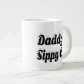 Daddy lustigen Kaffee Zitat schwarzen Halbtext Jumbo-Tasse (Vorderseite Rechts)