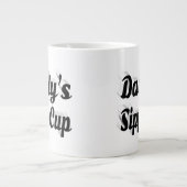 Daddy lustigen Kaffee Zitat schwarzen Halbtext Jumbo-Tasse (Vorderseite)