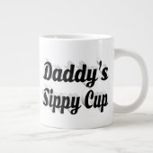 Daddy lustigen Kaffee Zitat schwarzen Halbtext Jumbo-Tasse (Rechts)