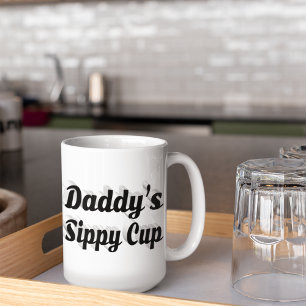 Daddy lustigen Kaffee Zitat schwarzen Halbtext Jumbo-Tasse