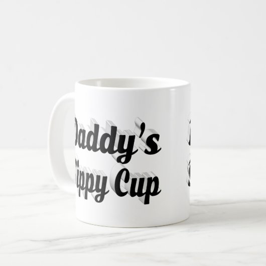 Daddy lustigen Kaffee Zitat schwarzen Halbtext Kaffeetasse (Vorderseite Links)