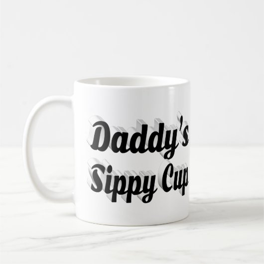 Daddy lustigen Kaffee Zitat schwarzen Halbtext Kaffeetasse (Links)