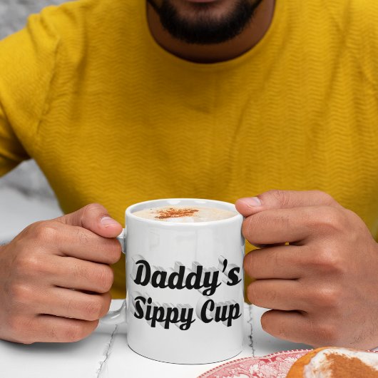 Daddy lustigen Kaffee Zitat schwarzen Halbtext Kaffeetasse